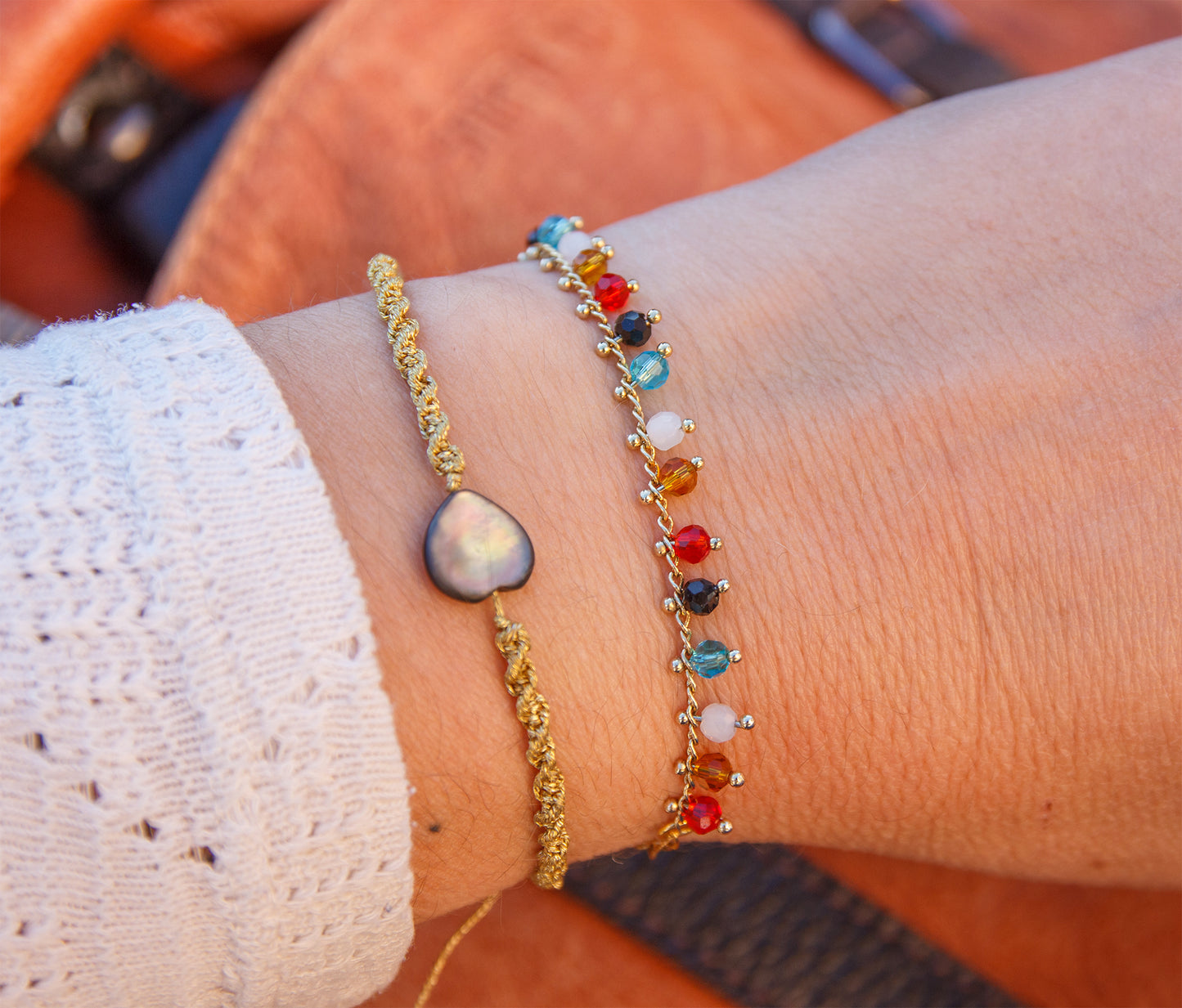 Bracelets femmes chaines rosaires (differentes couleurs)