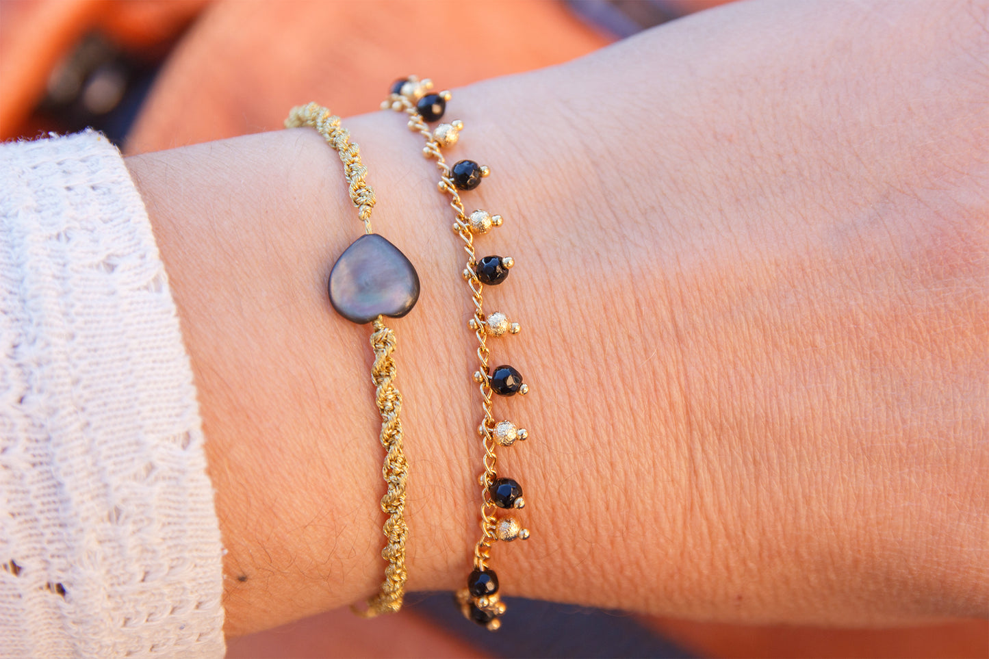 Bracelets femmes chaines rosaires (differentes couleurs)