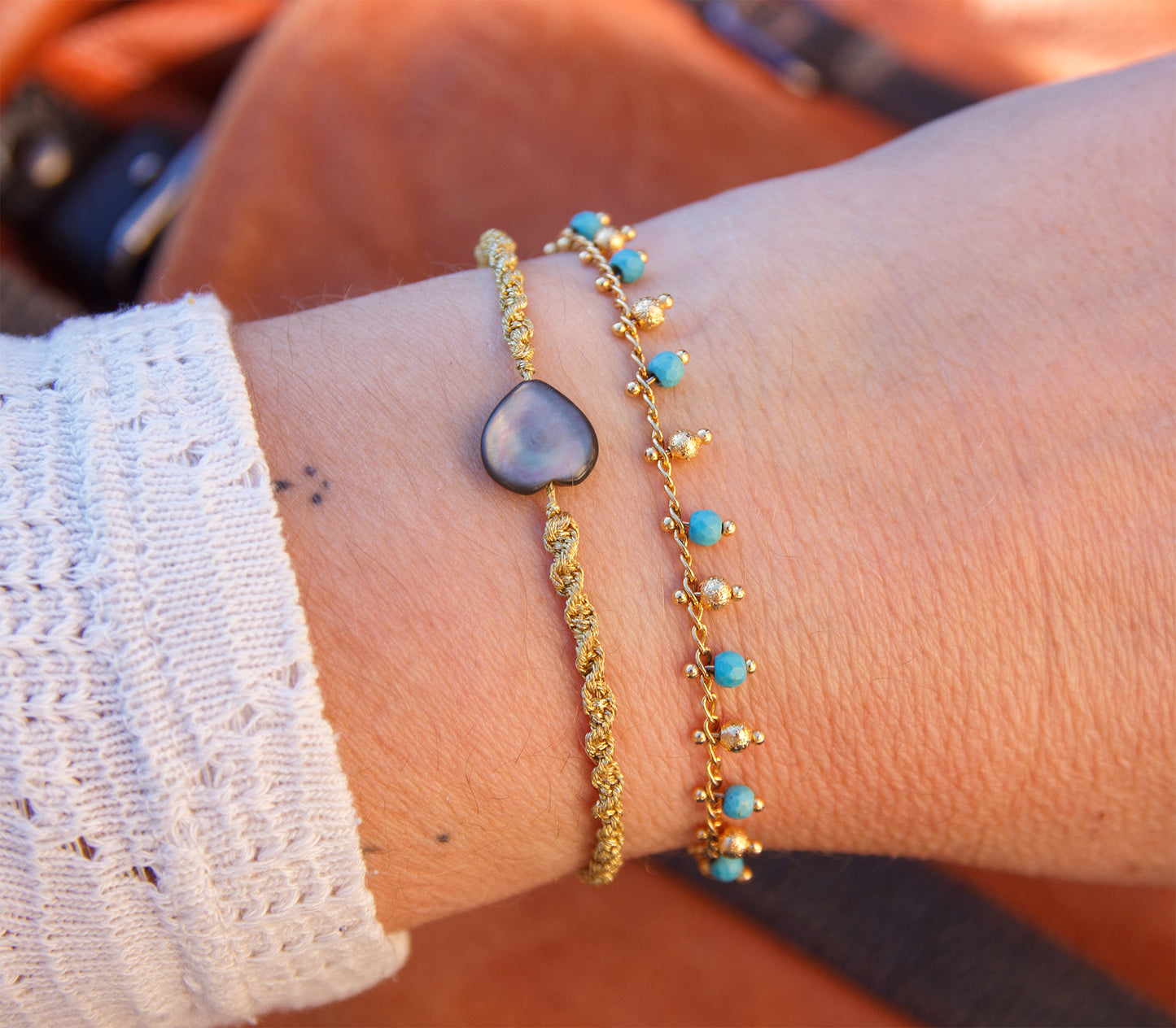 Bracelets femmes chaines rosaires (differentes couleurs)