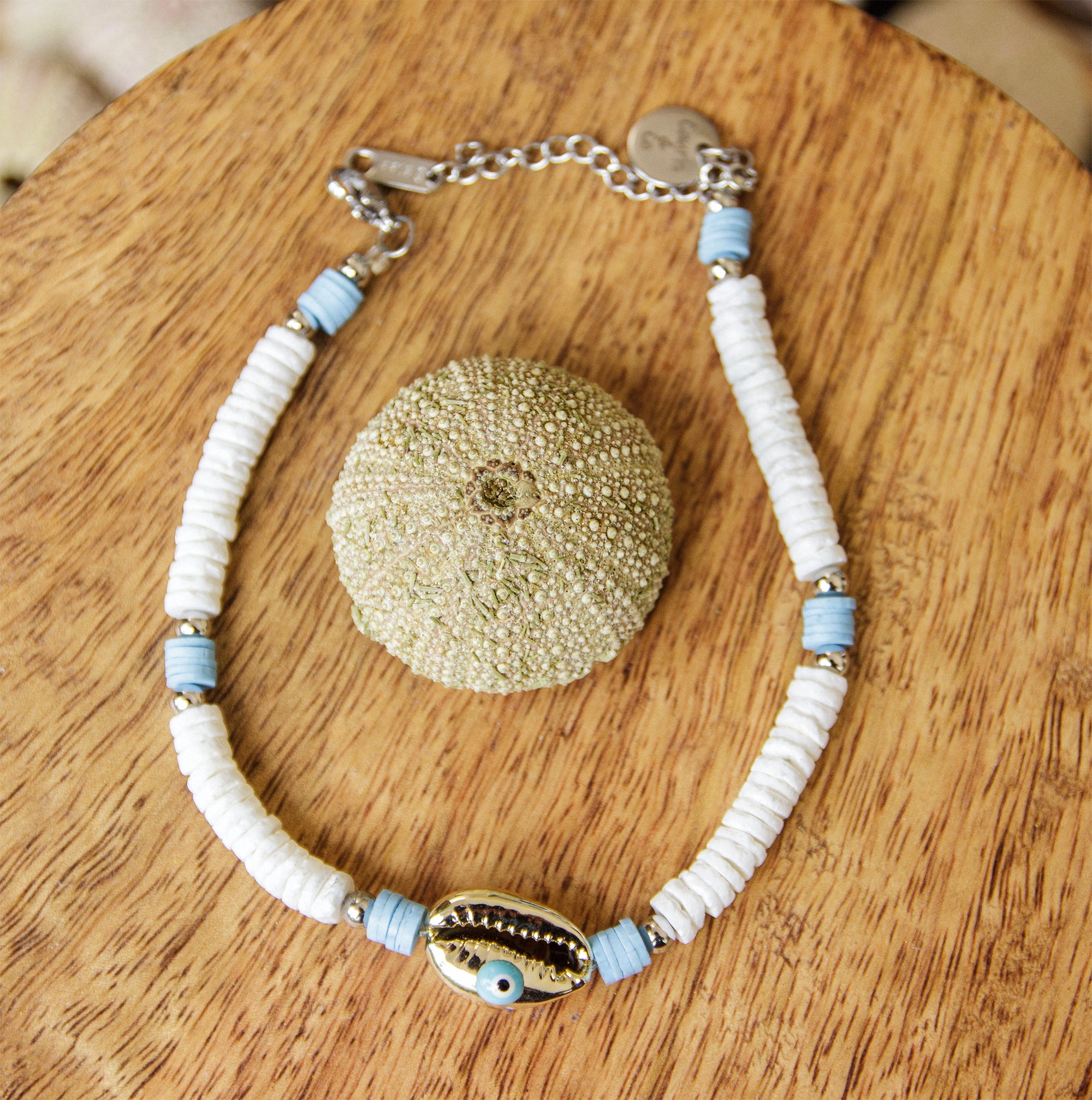 BelleVive Lot 5 Bracelets Cheville Perles Boho Coquillage Doré - Été Plage