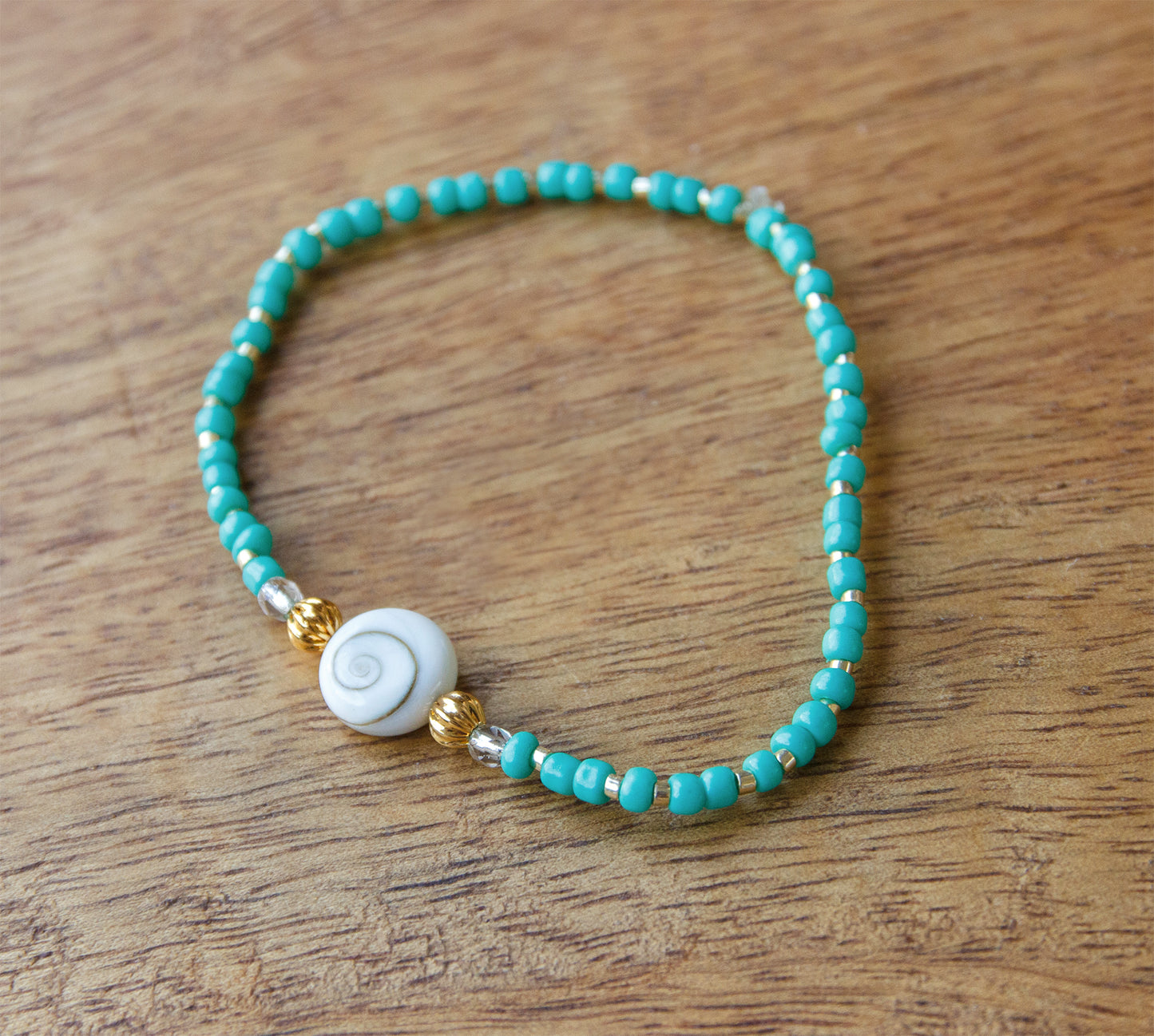 Bracelet perle femme oeil de sainte lucie turquoise