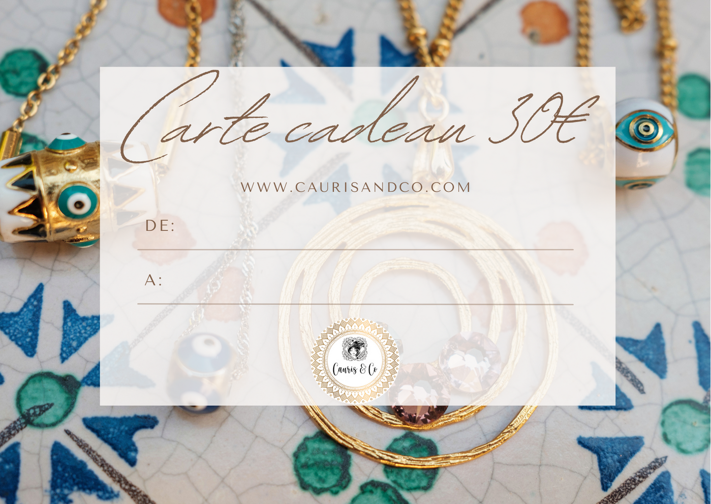 Carte cadeau Cauris&Co - caurisandco