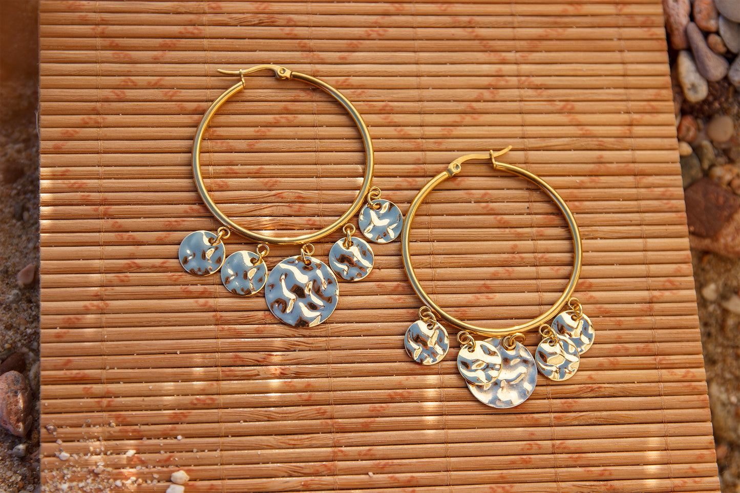 Créole boucles d'oreilles à sequins