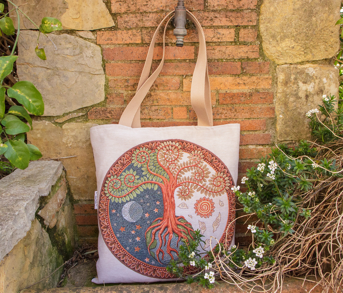 tote bag arbre de vie PIECE UNIQUE 45cm*45cm - caurisandco
