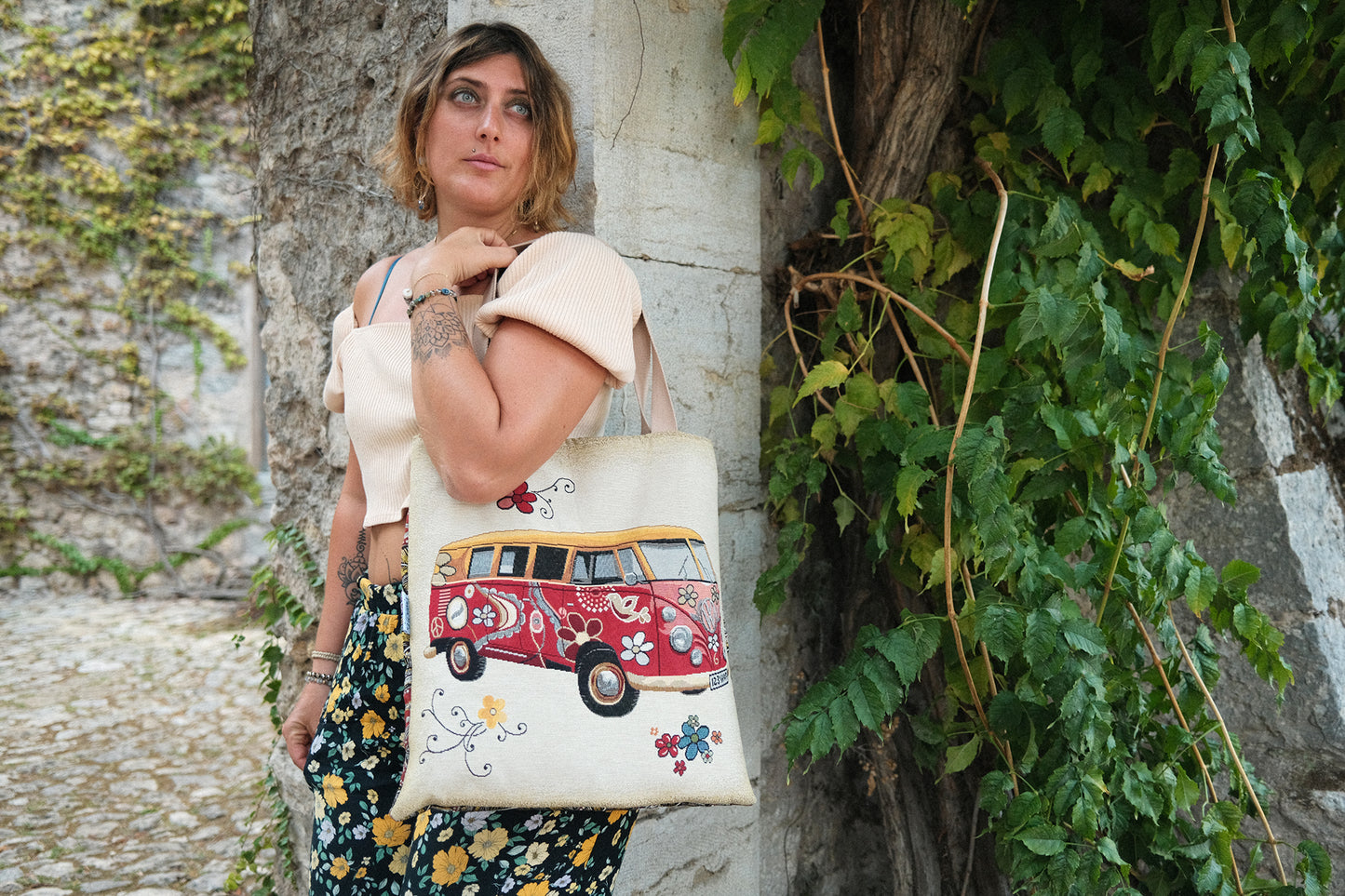 Sac tote bag van life 45*45 cm - caurisandco