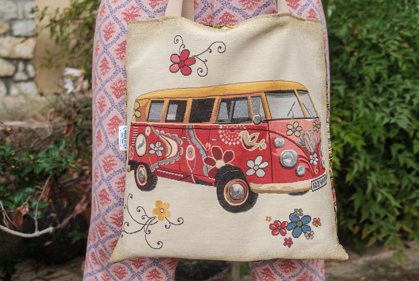 Sac tote bag van life 45*45 cm - caurisandco