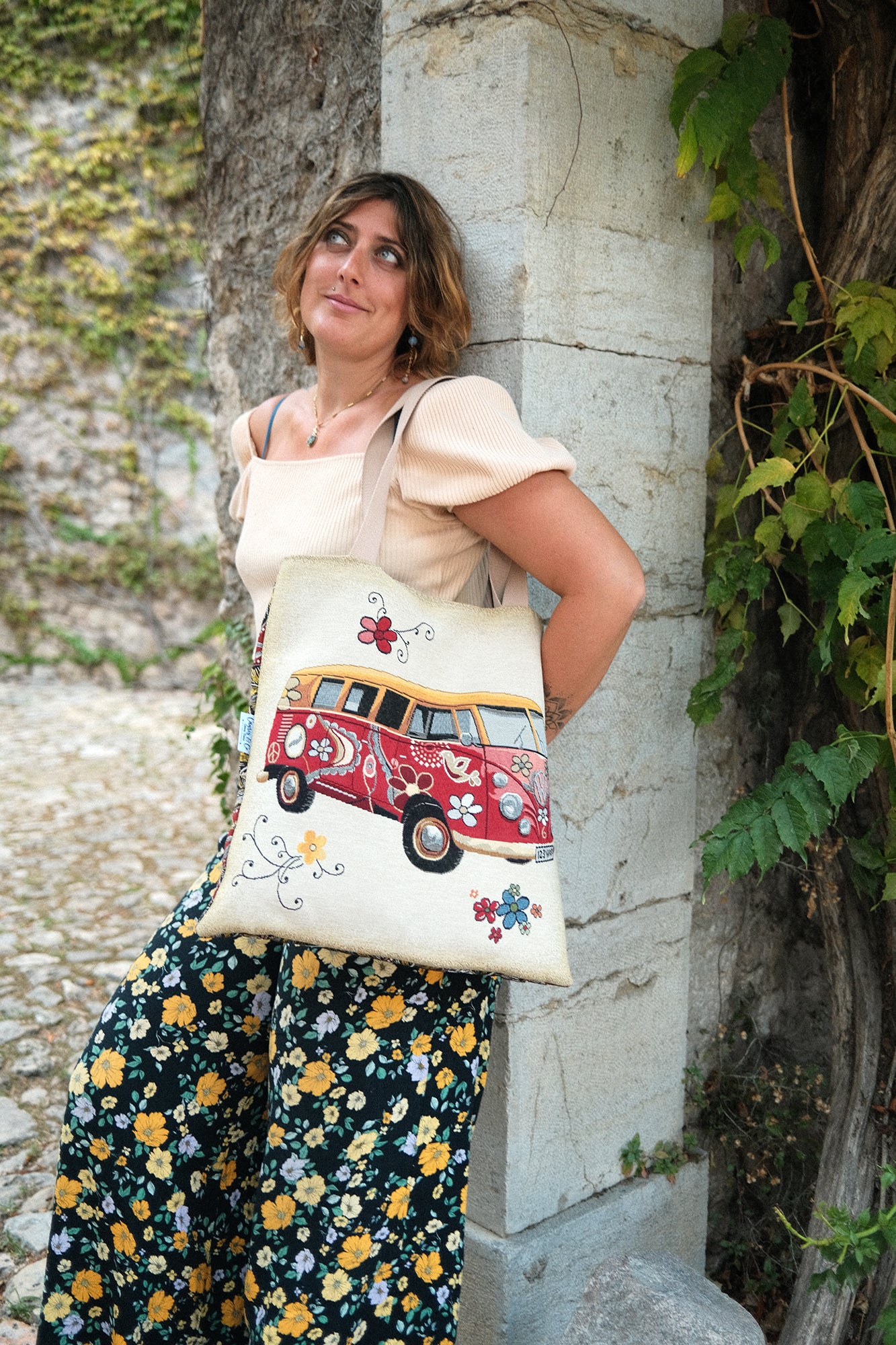 Sac tote bag van life 45*45 cm - caurisandco