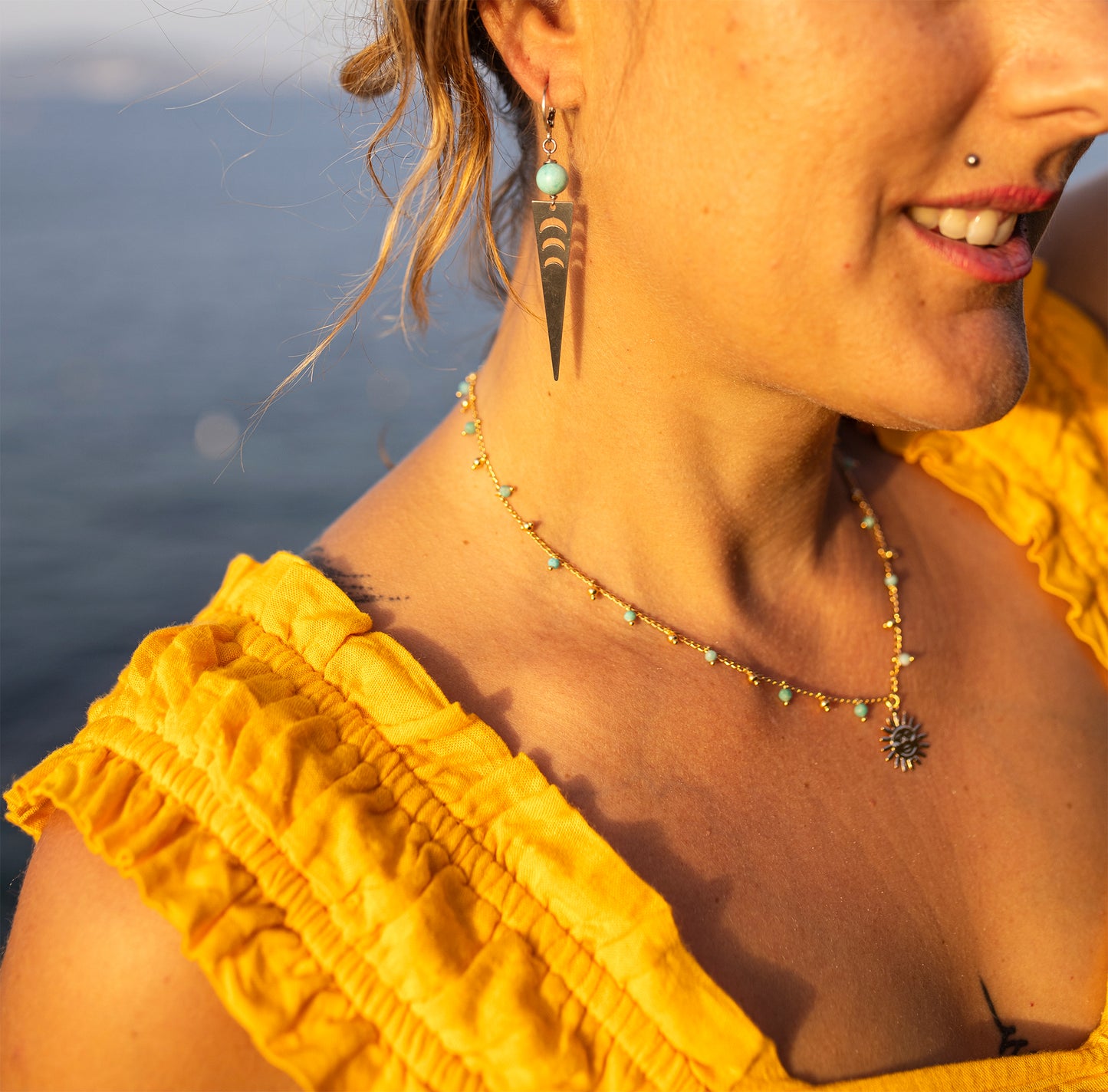 boucles d'oreilles constellation en acier inoxydable faite main - caurisandco