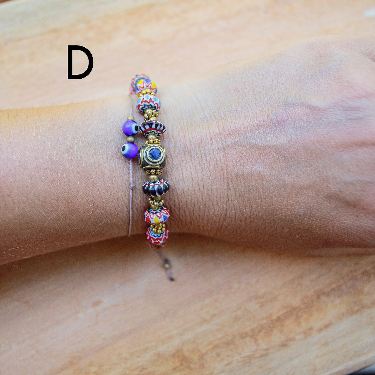 Bracelet perle chevron made in Thailande - caurisandco