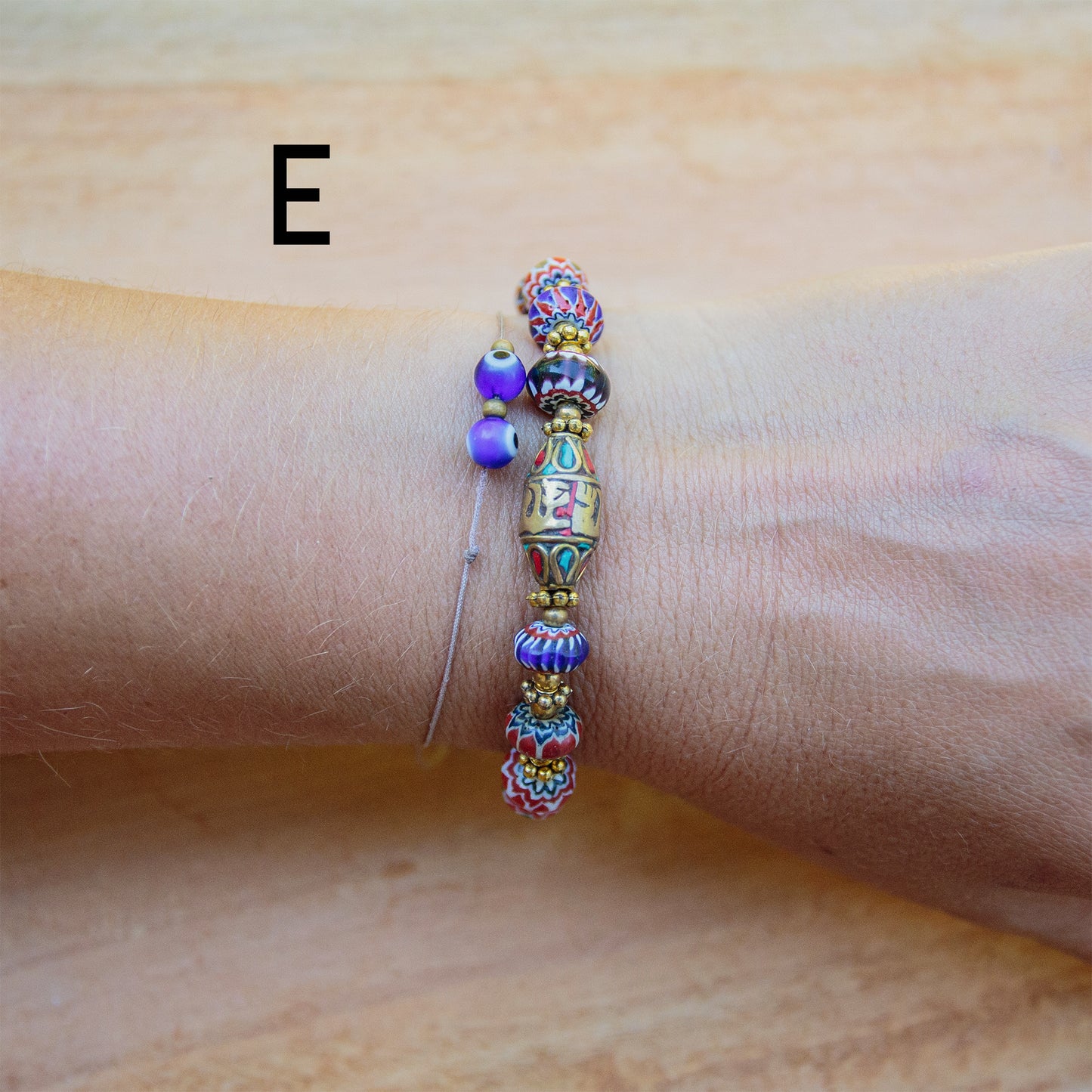 Bracelet perle chevron made in Thailande - caurisandco