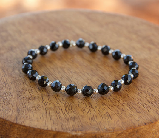 bracelet perle femme oxyx facettée 6mm