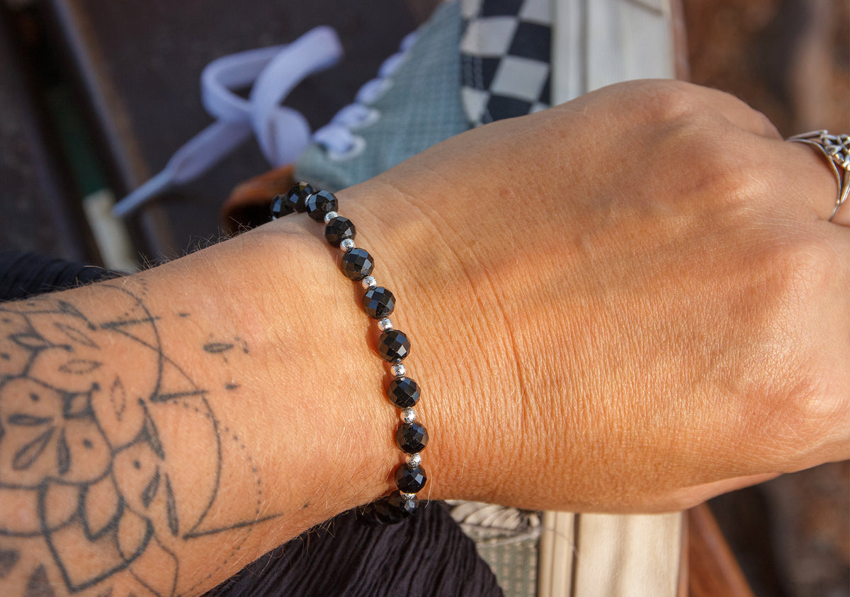 bracelet perle femme oxyx facettée 6mm