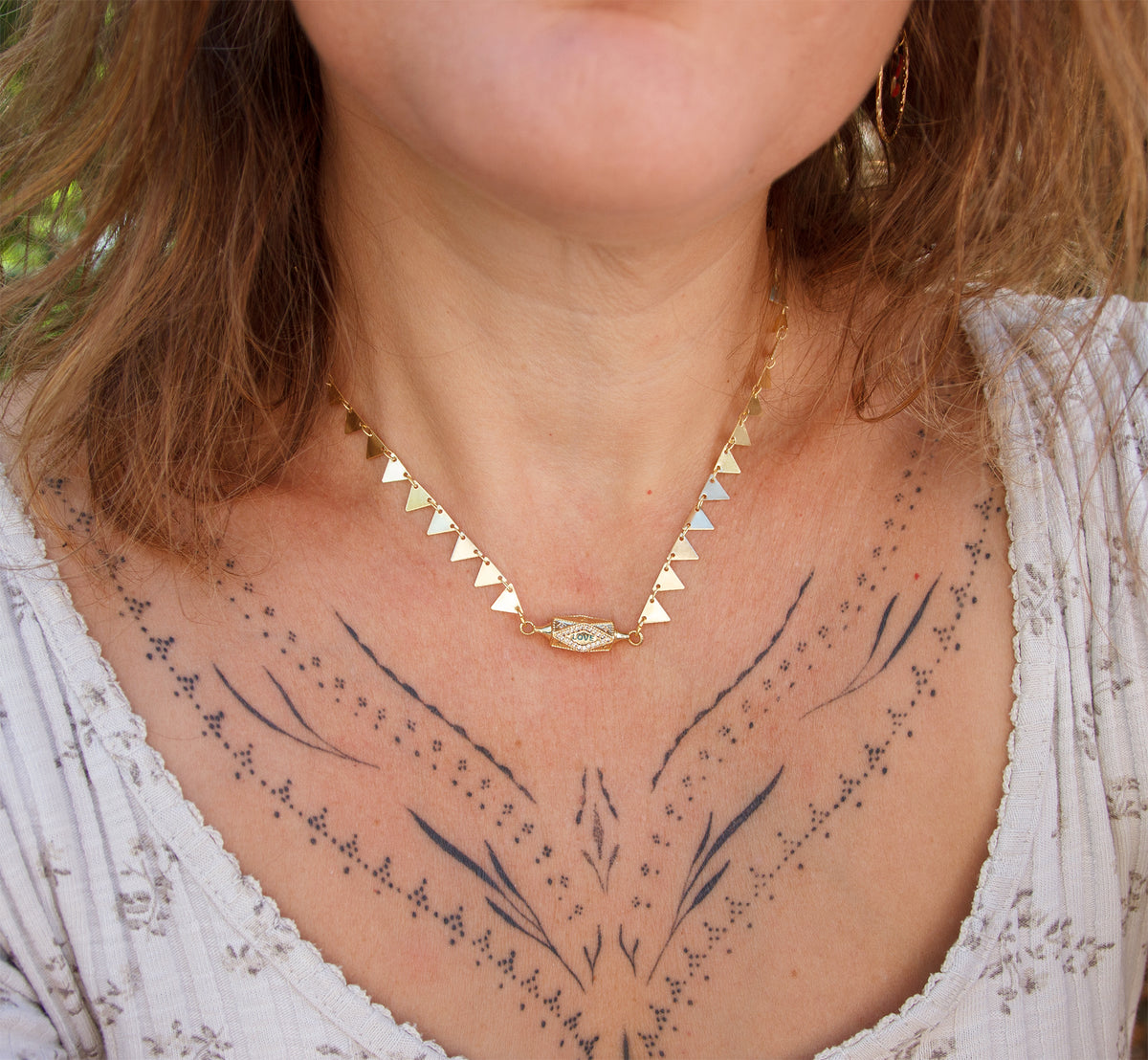 collier femme talisman perle love et etoile - caurisandco