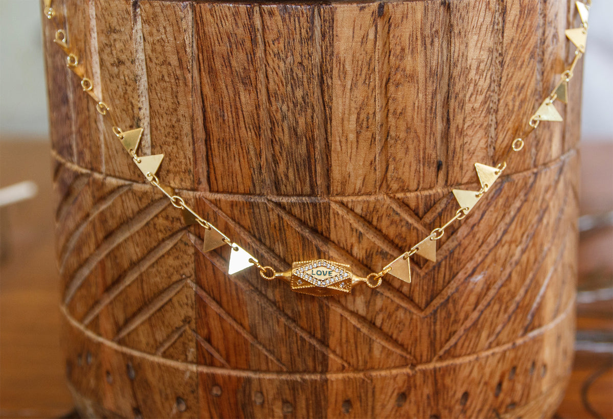 collier femme talisman perle love et etoile - caurisandco