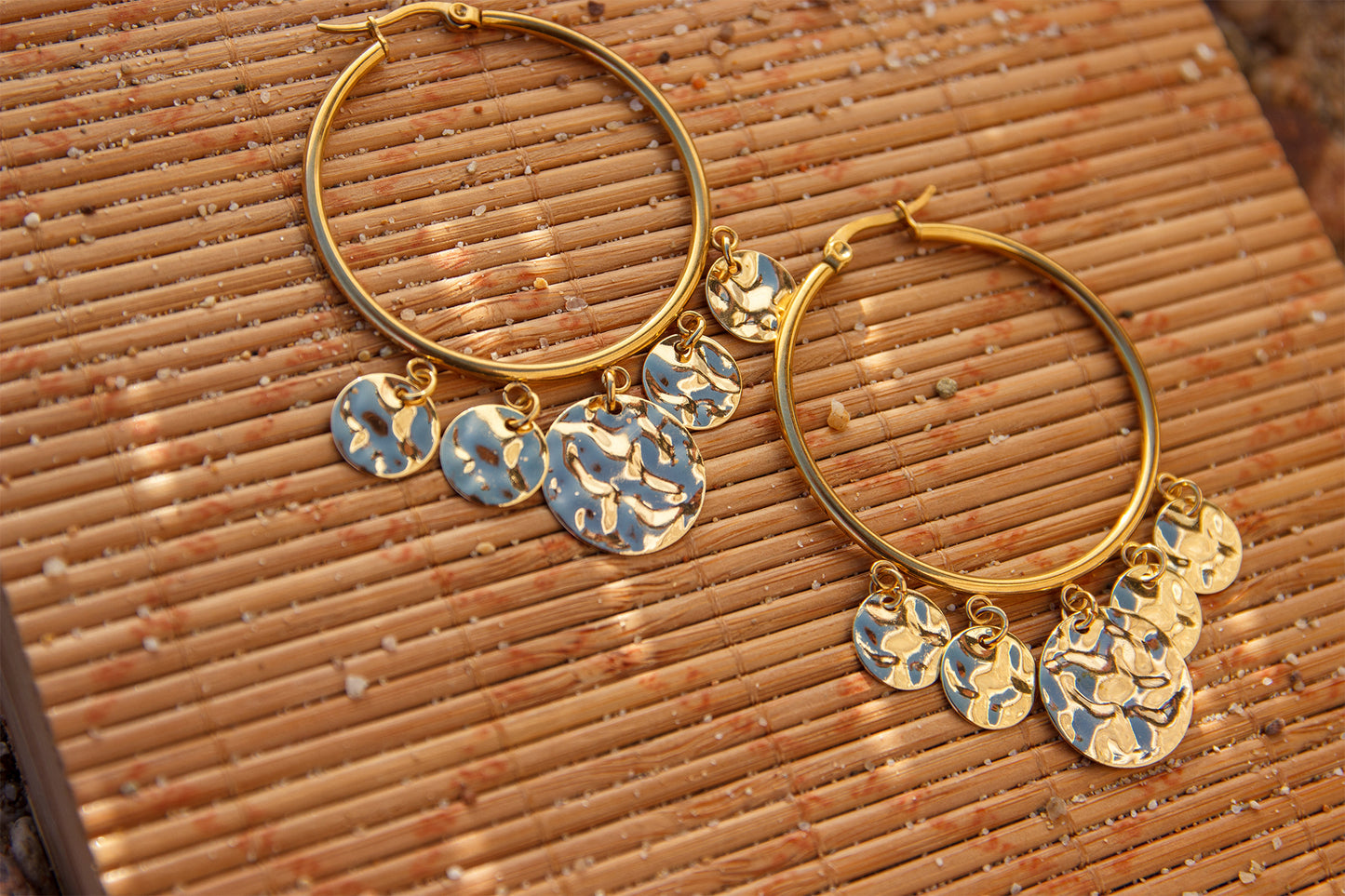 Créole boucles d'oreilles à sequins