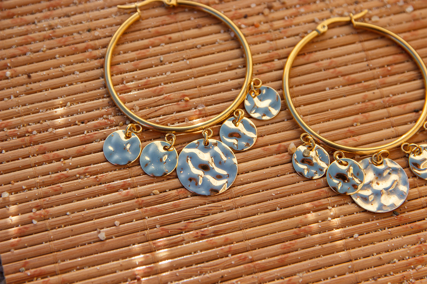 Créole boucles d'oreilles à sequins