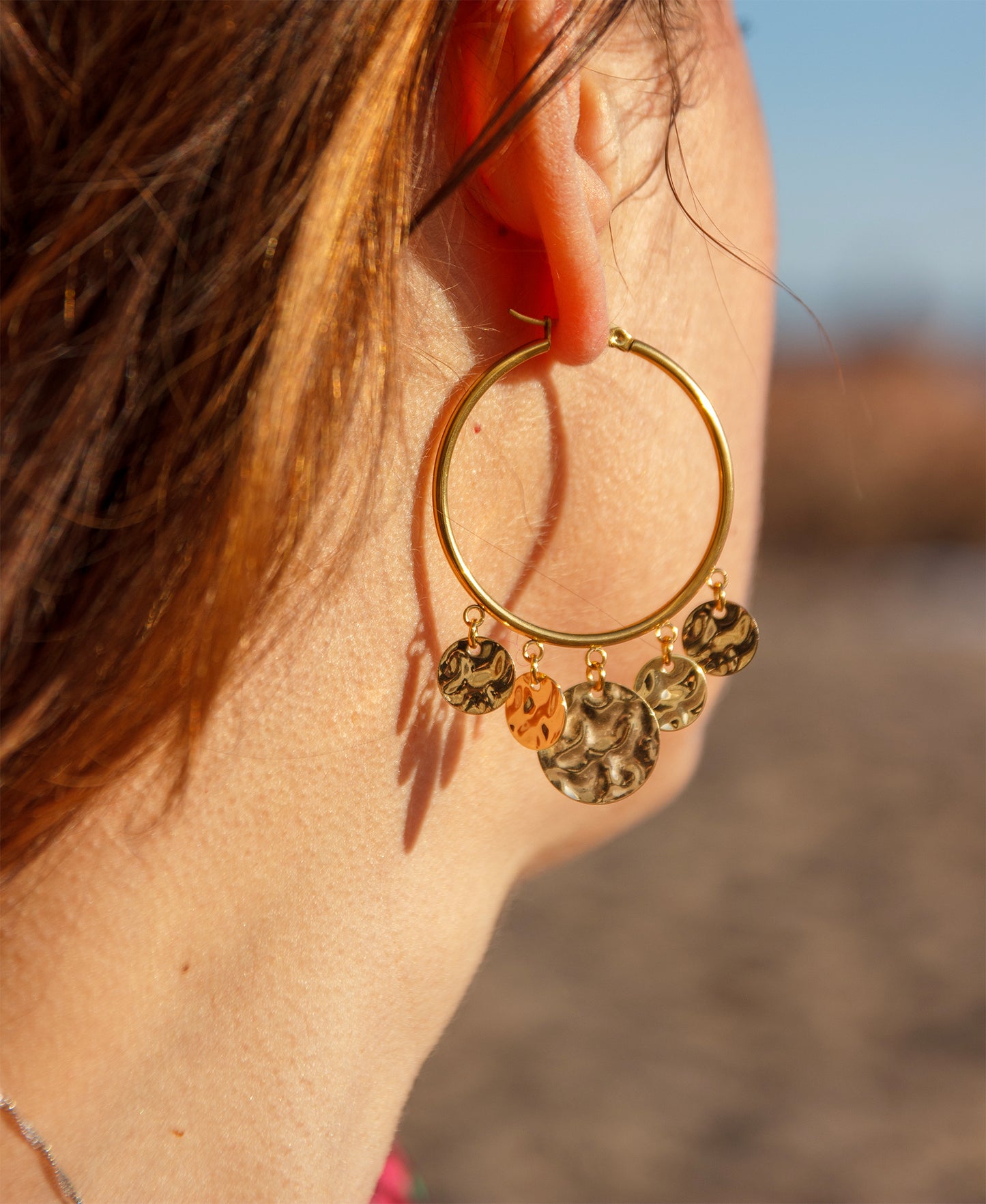 Créole boucles d'oreilles à sequins