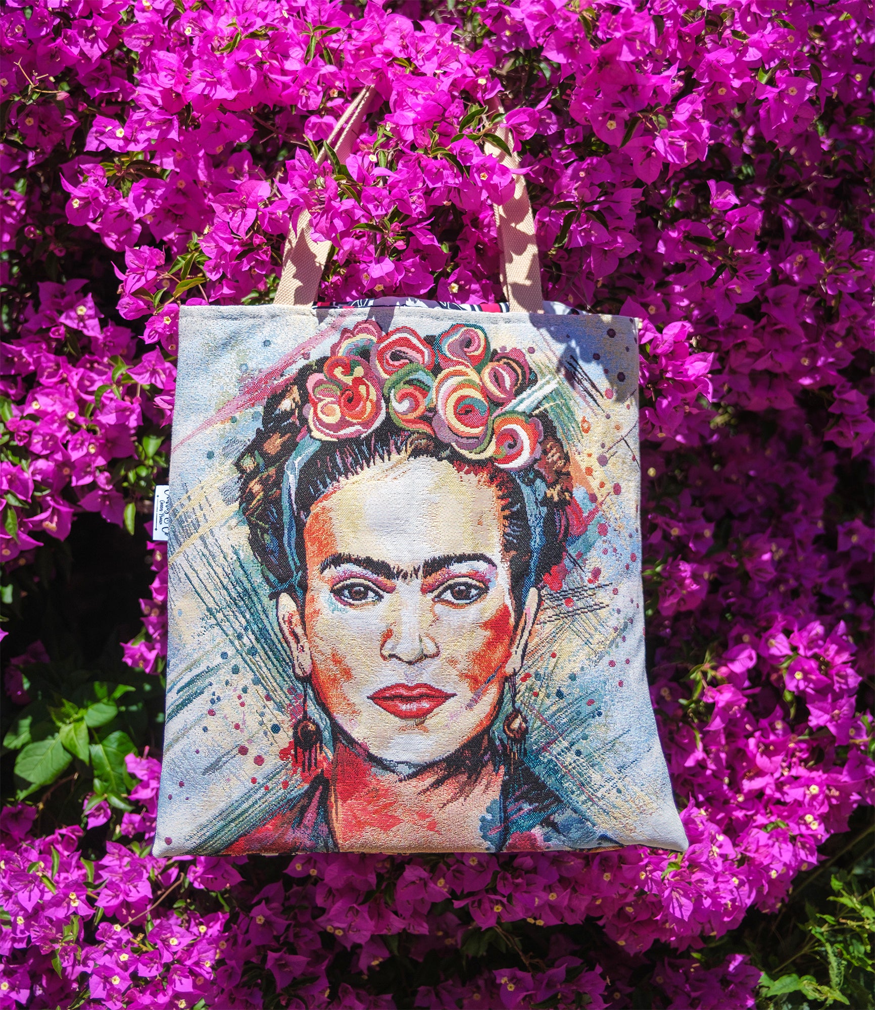 Sac tote bag femme Frida 45*45 cm doublure wax PIECE UNIQUE - caurisandco