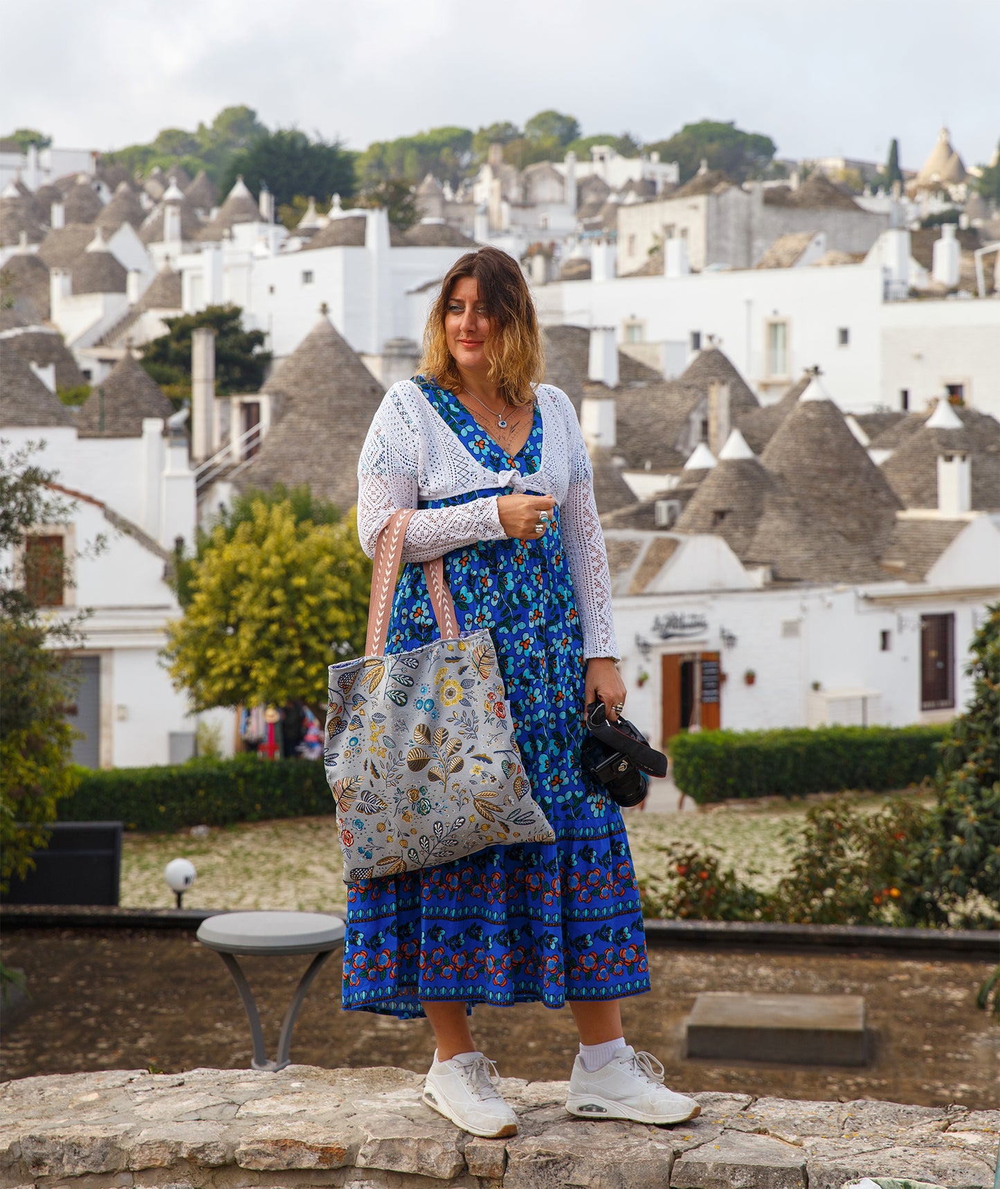 Sac tote bag femme Frida 45*45 cm doublure batik PIECE UNIQUE